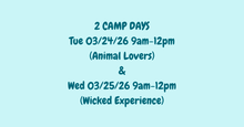 03/24/26 (Tuesday) Spring Break Arts & Crafts Camp! Animal Lovers! 9am - 12pm