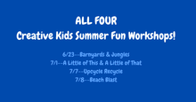 06/23/26 (Tuesday) Creative Kids Summer Fun: Barnyards & Jungles! 9am - 12pm