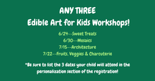 06/24/26 (Wednesday) Edible Art for Kids: Sweet Treat! 9am - 12pm