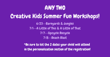 06/23/26 (Tuesday) Creative Kids Summer Fun: Barnyards & Jungles! 9am - 12pm