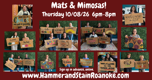 10/08/26 (Thursday) Mats & Mimosas! 6pm - 8pm
