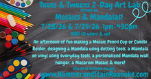 07/28/26 & 07/29/26 (Tuesday & Wednesday) Teens & Tweens 2 Day Art Lab! 1pm - 430pm