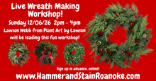 12/06/26 (Sunday) Live Wreath Making Workshop! 2pm - 4pm