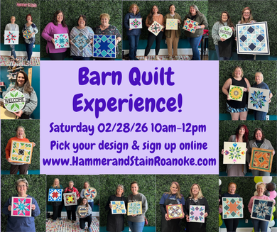 03/28/26 (Saturday) Barn Quilt Experience! 10am - 12pm