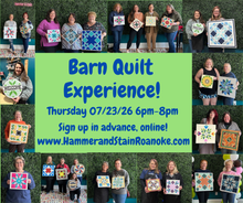 07/23/26 (Thursday) Barn Quilt Experience! 6pm - 8pm