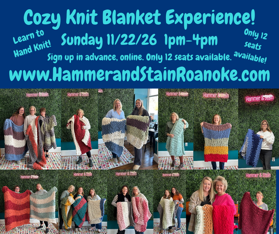 11/22/26 (Sunday) Cozy Knit Blanket Experience! 1pm - 4pm