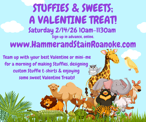 02/14/26 (Saturday) Stuffies & Sweets; A Valentine Treat! 10am-1130am