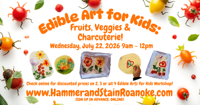 07/22/26 (Wednesday) Edible Art for Kids: Fruits, Veggies & Charcuterie! 9am - 12pm