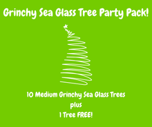 Grinchy Sea Glass Tree Party Pack (medium tree approx 9")