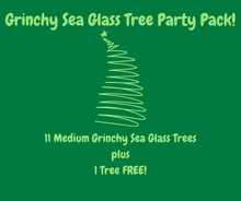 Grinchy Sea Glass Tree Party Pack (medium tree approx 9")