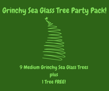 Grinchy Sea Glass Tree Party Pack (medium tree approx 9")