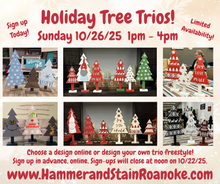 10/26/25 (Sunday) Holiday Tree Trios!  1pm - 4pm