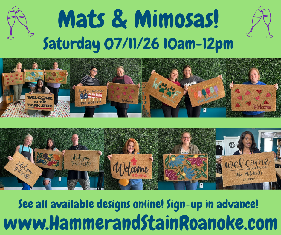 07/11/26 (Saturday) Mats & Mimosas! 10am - 12pm