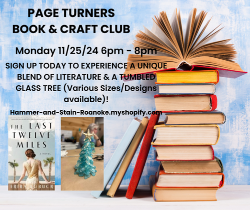 11/25/24 Page Turners Book & Craft Club! 6pm-8pm