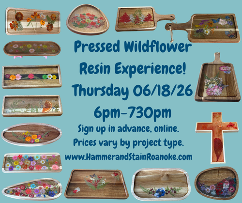 06/18/26 (Thursday) Pressed Wildflower Resin Experience!! 6pm - 730pm