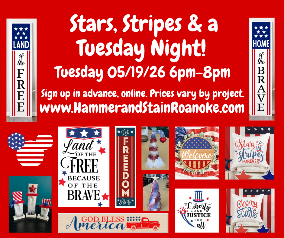 05/19/26 (Tuesday) Stars, Stripes & a Tuesday Night...A Memorial Day Social! 6pm - 8pm